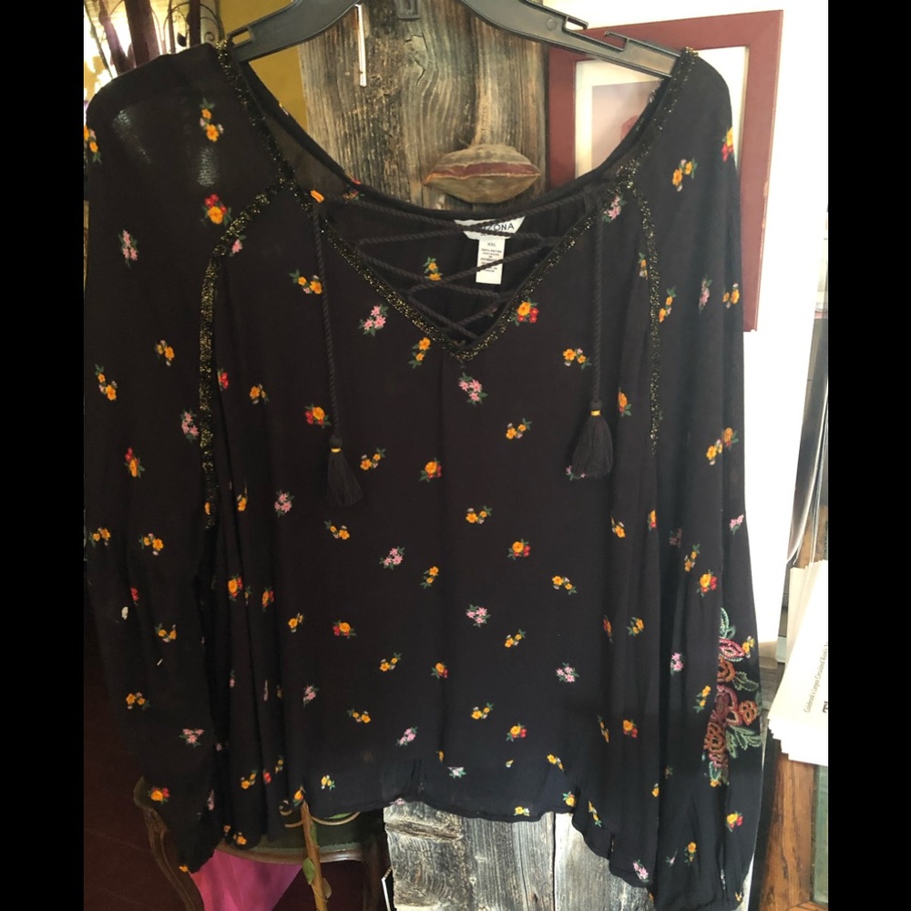 Embroidered bohemian blouses